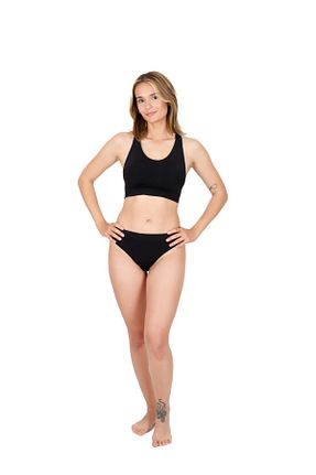 بالاتنه بیکینی مشکی زنانه ساده FEELAMORE - کد 736193027