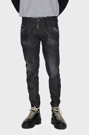 شلوار جین مشکی مردانه پاچه تنگ استاندارد کد 736221754