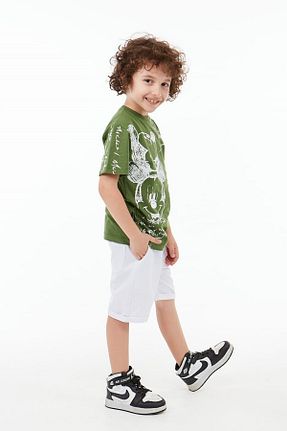 تیشرت سبز بچه گانه رگولار BOBBY JR KİDSWEAR - کد 736234849