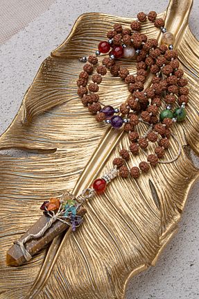 گردنبند نقره رنگی زنانه 925 عیار ÇAKRA DOĞAL TAŞ - کد 736263108