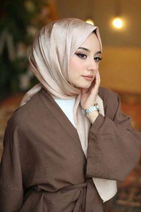 شال بژ زنانه پلی استر ALLURİNG - کد 732174842