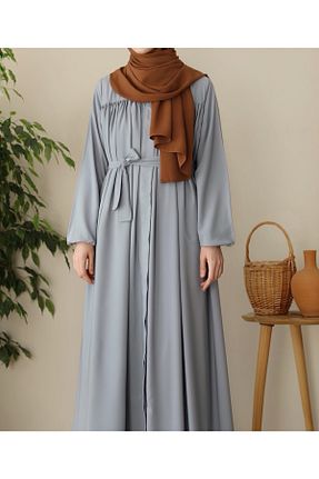 کلاه و ابایا طوسی زنانه بافتنی Raqqa - کد 736349804