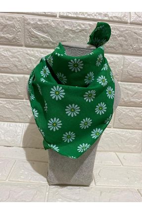 دستمال گردن سبز زنانه پنبه ای sema aksesuar - کد 736479219