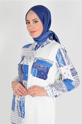 تونیک سفید زنانه ویسکون بافتنی رگولار کد 717123981