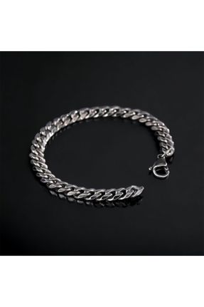 دستبند استیل طوسی زنانه فولاد ( استیل ) کد 735212401