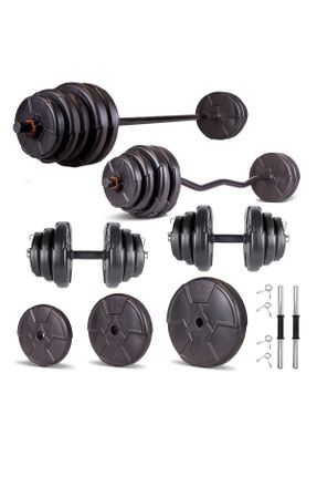 دمبل و وزنه مشکی پلاستیک 75 Kg کد 251119072