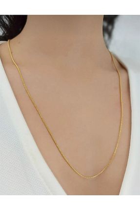 گردنبند استیل ( فولاد ) طلائی زنانه استیل ضد زنگ Vera - کد 735384103