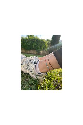 خلخال جواهر قرمز زنانه نخ BY DİLEK ÇETİN ACCESSORY - کد 735495041