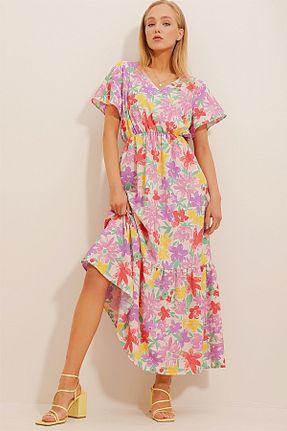 لباس رنگی زنانه بافتنی Trend Alaçatı Stili - کد 735972167