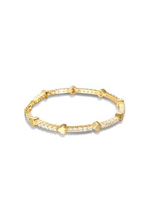 دستبند نقره طلائی زنانه 18 عیار Joy of Jade - کد 736008225
