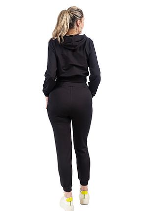 ست بالاتنه و پائین تنه مشکی زنانه بافتنی DEFİLE LUX - کد 736047388