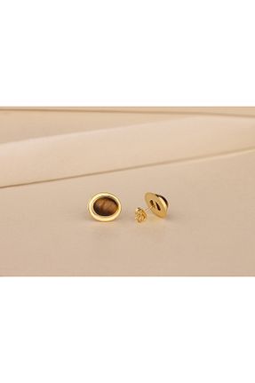 گوشواره نقره طلائی زنانه 925 عیار Akgül Silver - کد 736064046