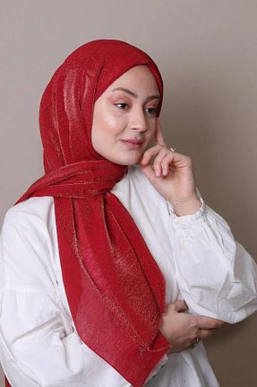 شال قرمز زنانه پلی استر Aker - کد 736075490