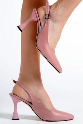 کفش پاشنه بلند کلاسیک صورتی زنانه پاشنه نازک پاشنه متوسط ( 5 - 9 cm ) کد 736175136