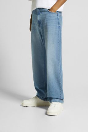 شلوار جین آبی مردانه پاچه رگولار پنبه (نخی) استاندارد کد 736188890