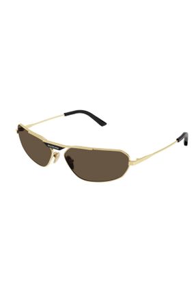 عینک آفتابی طلائی زنانه 64 UV400 فلزی سایه روشن هندسی کد 736227996