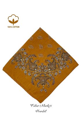 باندانا زرد پنبه ای Fular Marketi - کد 331869638