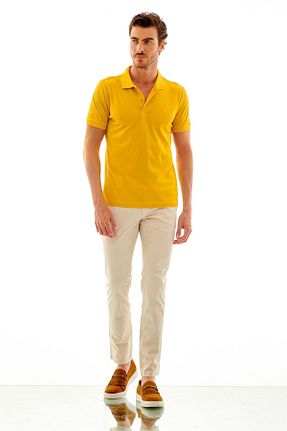 تیشرت زرد مردانه رگولار HEINRICH - کد 736334105
