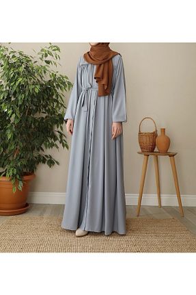 کلاه و ابایا طوسی زنانه بافتنی Raqqa - کد 736349804