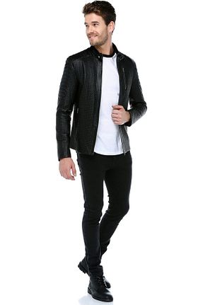 کاپشن مشکی مردانه Relaxed Dericlub - کد 6691894