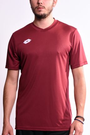 تی شرت زرشکی مردانه رگولار پارچه ای کد 13053609
