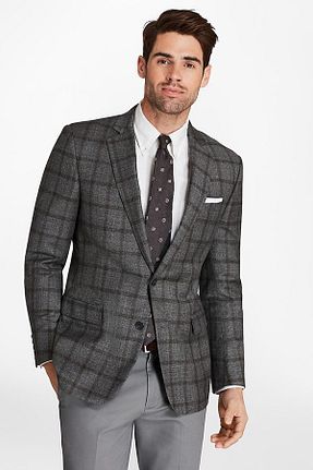 کت طوسی مردانه BROOKS BROTHERS - کد 31178460