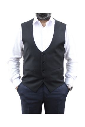 جلیقه مشکی مردانه رگولار MENTOR REGALO - کد 6336493