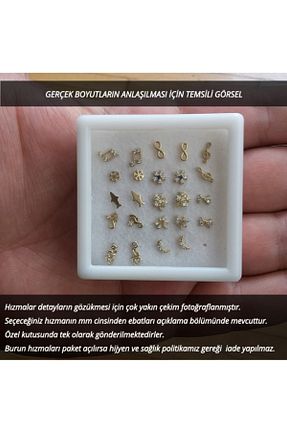 پیرسینگ طلائی زنانه Altın Sepeti - کد 33772908
