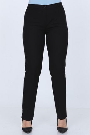شلوار سایز بزرگ مشکی زنانه پنبه ای Gül Moda - کد 34416553