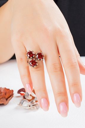 انگشتر نقره قرمز زنانه زیرکن Güçlü Kuyumculuk - کد 35184405