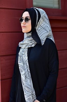 شال سفید زنانه پلی استر Argite - کد 35301828
