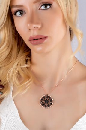 گردنبند نقره مشکی زنانه 925 عیار LINTERNA - کد 36316367