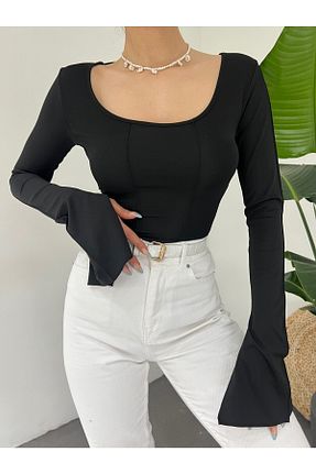 بادی مشکی زنانه یقه مربعی MODA - کد 735554353