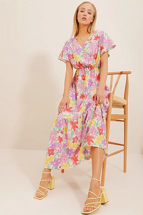 لباس رنگی زنانه بافتنی Trend Alaçatı Stili - کد 735972167