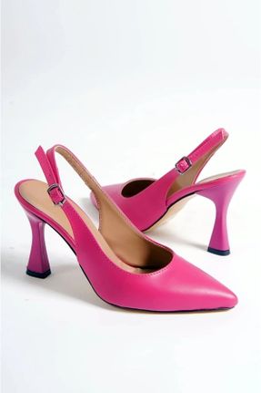کفش پاشنه بلند کلاسیک صورتی زنانه پاشنه نازک پاشنه متوسط ( 5 - 9 cm ) کد 735979231