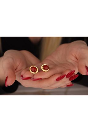 گوشواره نقره قهوه ای زنانه 925 عیار Akgül Silver - کد 735988132