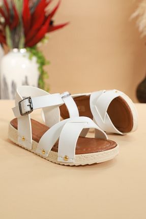 صندل سفید بچه گانه پاشنه تخت Kidessa - کد 46476580