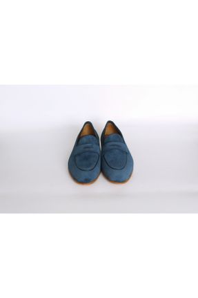 کفش لوفر آبی مردانه جیر پاشنه کوتاه ( 4 - 1 cm ) کد 736256848