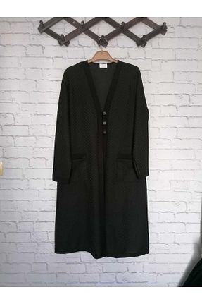 کت سایز بزرگ خاکی زنانه نخ anne moda ankara - کد 736127196