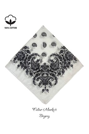 باندانا سفید پنبه ای Fular Marketi - کد 331864176