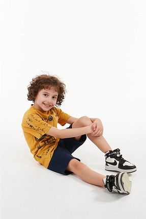 تیشرت زرد بچه گانه رگولار BOBBY JR KİDSWEAR - کد 736361403