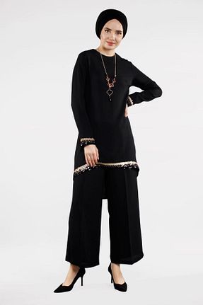 ست بالاتنه و پائین تنه حجاب مشکی زنانه رگولار TRENDTESETTÜR - کد 86184888