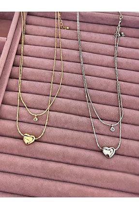 گردنبند استیل ( فولاد ) طلائی زنانه استیل (فولاد) JELLY - کد 687630037
