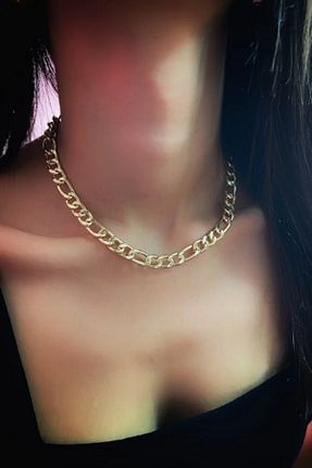 گردنبند استیل ( فولاد ) طلائی زنانه استیل ضد زنگ UBUH SHOP - کد 736467251
