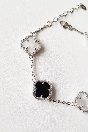 دستبند نقره طوسی زنانه 925 عیار MorMajor Silver - کد 721317993
