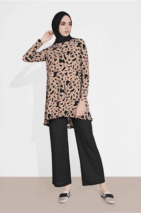 ست بالاتنه و پائین تنه حجاب بژ زنانه رگولار TRENDTESETTÜR - کد 86187425