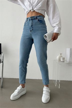 شلوار جین آبی زنانه پاچه تنگ DELBİN - کد 736857501