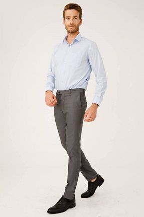 شلوار طوسی مردانه پنبه پلی استر İgs - کد 56976949