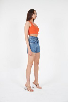 شلوارک و برمودا آبی زنانه جین CRC JEANS - کد 737065165