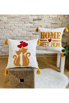 کوسن و روکش کوسن زرد کتان SWITA - کد 737330269